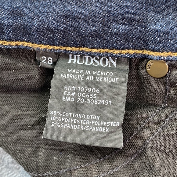 Hudson Krista Ankle Super Skinny Raw Hem Dark Wash Niya Jeans Denim Size 28 - Picture 12 of 13
